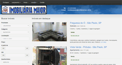 Desktop Screenshot of imobiliariamaior.com.br